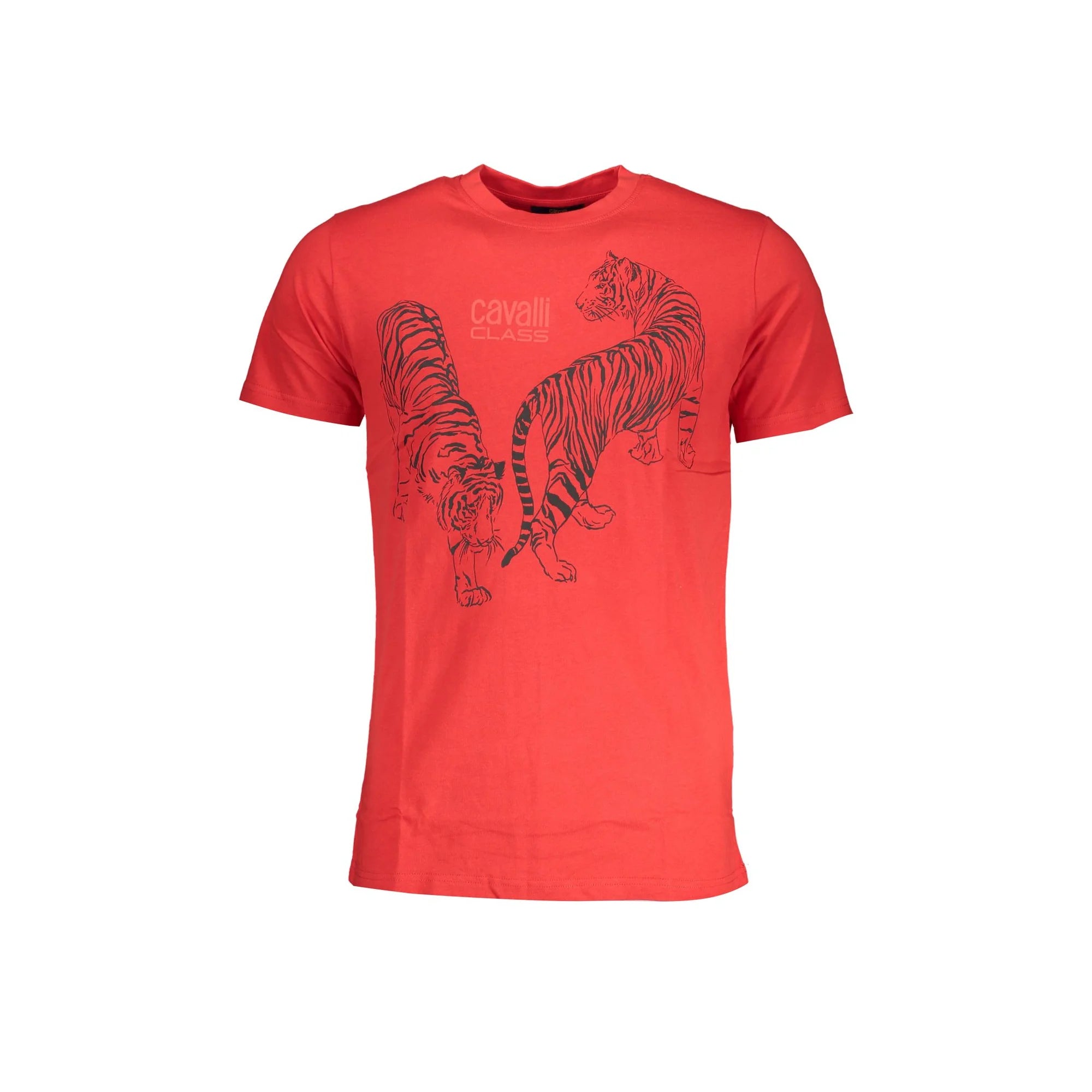 Cavalli Class T-Shirt Maniche Corte Uomo Rossa Stampa Rosso - foto prodotto